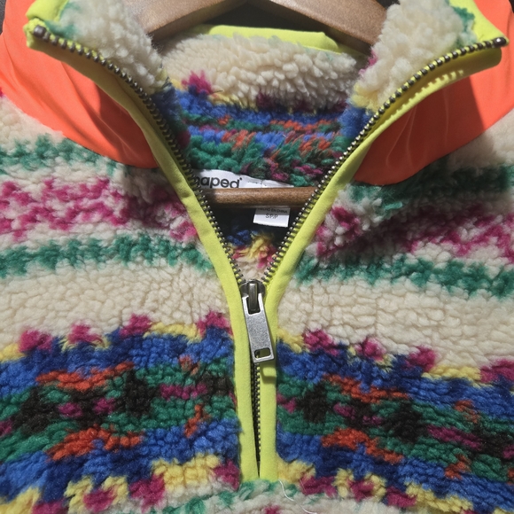 Colourful Fleece Sweater Apres Ski Size Small - Picture 5 of 7